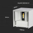 LED Wandlamp - Wandverlichting - Viron Ultimo - 6W - Natuurlijk Wit 4000K - Vierkant - Mat Wit - Aluminium Lijntekening