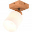 LED Wandspot - Wandverlichting - Trion Asmara - E14 Fitting - Vierkant - Mat Bruin - Hout 2