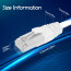 Netwerkkabel - Internetkabel - Patchkabel - Aigi Hatro - Cat7 UTP Kabel RJ45 - 10 Meter - Koper - Wit Lijntekening