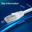 Netwerkkabel - Internetkabel - Patchkabel - Aigi Hoxi - Cat7 UTP Kabel RJ45 - 10 Meter - Koper - Wit Lijntekening