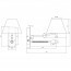 OSRAM - LED Wandlamp - Trion Hotia - E14 Fitting - 3W - Warm Wit 3000K - Vierkant - Mat Bruin - Aluminium Lijntekening