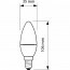 PHILIPS - LED Lamp - CorePro Candle 827 B35 FR - E14 Fitting - 5.5W - Warm Wit 2700K | Vervangt 40W Lijntekening