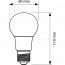 PHILIPS - LED Lamp - CorePro LEDbulb 827 A60 - E27 Fitting - 5.5W - Warm Wit 2700K | Vervangt 40W Lijntekening
