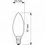 PHILIPS - LED Lamp Filament - Classic LEDCandle 827 B35 CL - E14 Fitting - 2W - Warm Wit 2700K | Vervangt 25W Lijntekening