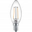 PHILIPS - LED Lamp Filament - Set 2 Stuks - Classic LEDCandle 827 B35 CL - E14 Fitting - 2W - Warm Wit 2700K | Vervangt 25W 2