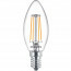 PHILIPS - LED Lamp Filament - Set 2 Stuks - Classic LEDCandle 827 B35 CL - E14 Fitting - 4.3W - Warm Wit 2700K | Vervangt 40W 2