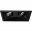 PHILIPS - LED Spot Set - CorePro 827 36D - Pragmi Zano Pro - GU10 Fitting - Inbouw Rechthoek Dubbel - Mat Zwart - 3.5W - Warm Wit 2700K - Kantelbaar - 185x93mm