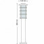 PHILIPS - LED Tuinverlichting - Staande Buitenlamp - CorePro Lustre 827 P45 FR - Nalid 4 - E27 Fitting - 5.5W - Warm Wit 2700K - Rond - RVS Lijntekening