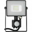 SAMSUNG - LED Bouwlamp 10 Watt met Sensor - LED Schijnwerper - Viron Dana - Natuurlijk Wit 4000K - Mat Zwart - Aluminium 2