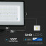 SAMSUNG - LED Bouwlamp 100 Watt - LED Schijnwerper - Viron Hisal - Helder/Koud Wit 6400K - Waterdicht IP65 - Mat Zwart - Aluminium 5