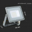 SAMSUNG - LED Bouwlamp 20 Watt - LED Schijnwerper - Viron Dana - Natuurlijk Wit 4000K - Mat Grijs - Aluminium Lijntekening