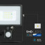 SAMSUNG - LED Bouwlamp 20 Watt met Sensor - LED Schijnwerper - Viron Dana - Natuurlijk Wit 4000K - Mat Zwart - Aluminium 8