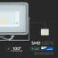 SAMSUNG - LED Bouwlamp 50 Watt - LED Schijnwerper - Viron Dana - Warm Wit 3000K - Mat Grijs - Aluminium 6