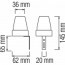 Schemerschakelaar Lichtsensor - Flexina - Spatwaterdicht IP44 - 1200W - 10A - Wit Lijntekening