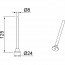Spanningsrail Ophangset - Trion Dual - 12cm - Mat Titaan - Rond - Aluminium Lijntekening