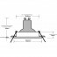 Spot Armatuur GU10 - Pragmi Zano Pro - Inbouw Vierkant - Mat Zwart - Aluminium - Kantelbaar - 93mm Lijntekening