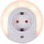 Stekkerlamp Lamp - Stekkerspot met Stopcontact - Trion Mirloni - 6W - Warm Wit 3000K - Rond - Mat Wit - Kunststof 2