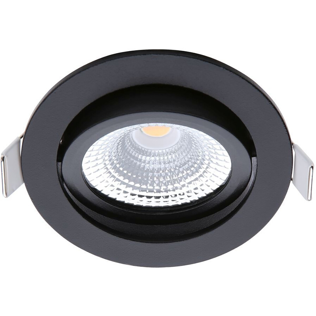 EcoDim LED Spot Inbouwspot ED-10029 5W Waterdicht IP54 Dimbaar Warm Wit 2700K Mat Zwart Aluminium Ro
