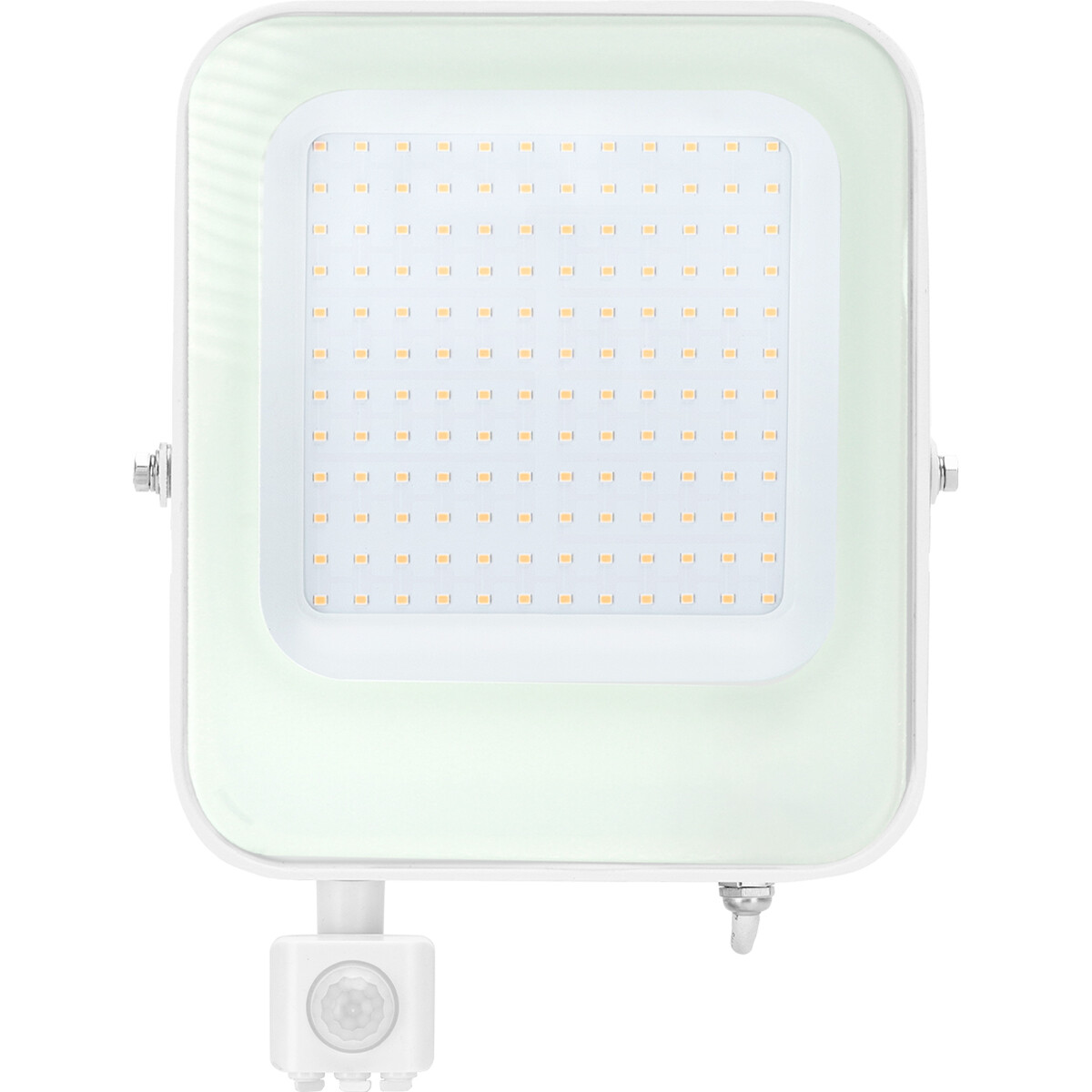 LED Bouwlamp 100 Watt met Sensor - LED Schijnwerper - Aigi Ixi - Natuurlijk Wit 4000K - Waterdicht I