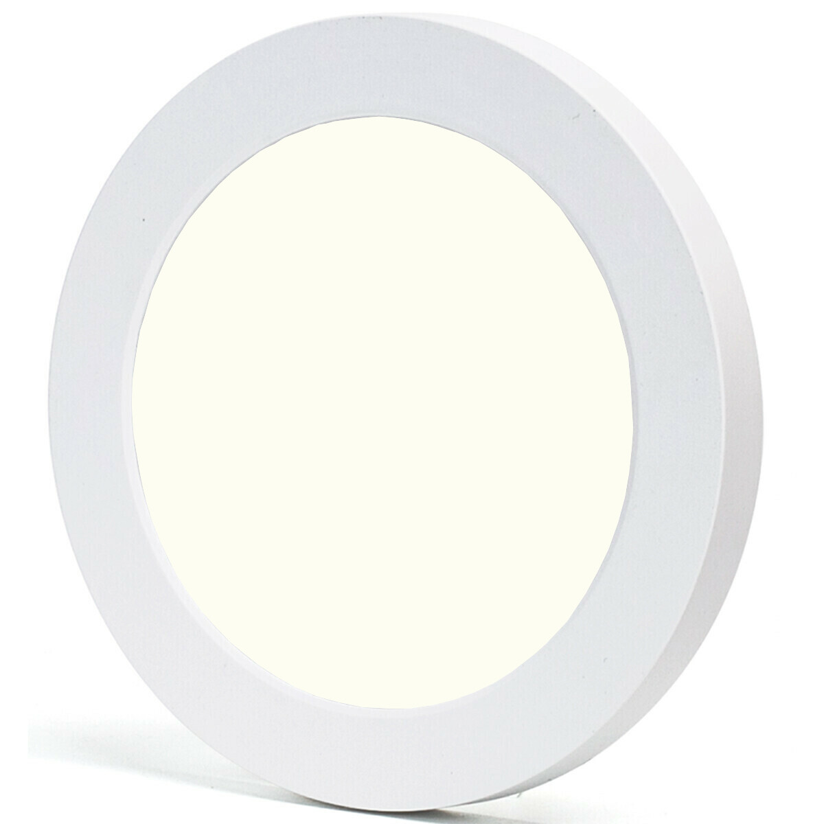 LED Downlight Pro Aigi Foka Inbouw-Opbouw Rond 12W Natuurlijk Wit 4000K Mat Wit Kunststof