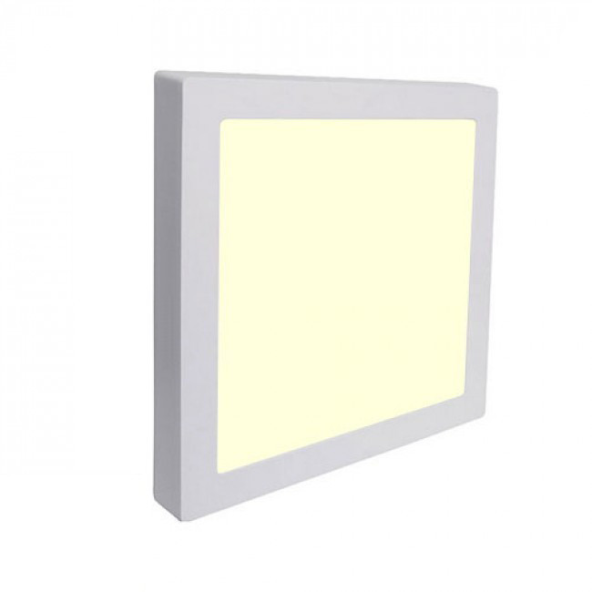 LED Downlight Pro - Aigi - Opbouw Vierkant 18W - Warm Wit 3000K - Mat Wit - 227mm product afbeelding