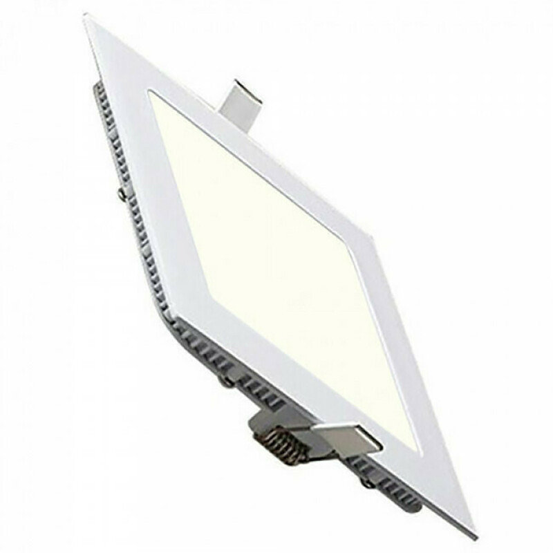 LED Downlight Slim - Inbouw Vierkant 18W - Natuurlijk Wit 4200K - Mat Wit Aluminium - 225mm