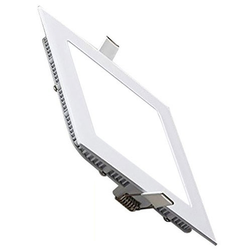 LED Downlight Slim - Inbouw Vierkant 9W - Helder/Koud Wit 6400K - Mat Wit Aluminium - 146mm