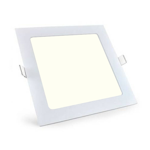 LED Downlight Slim Pro - Aigi - Inbouw Vierkant 18W - Natuurlijk Wit 4000K - Mat Wit - 220mm