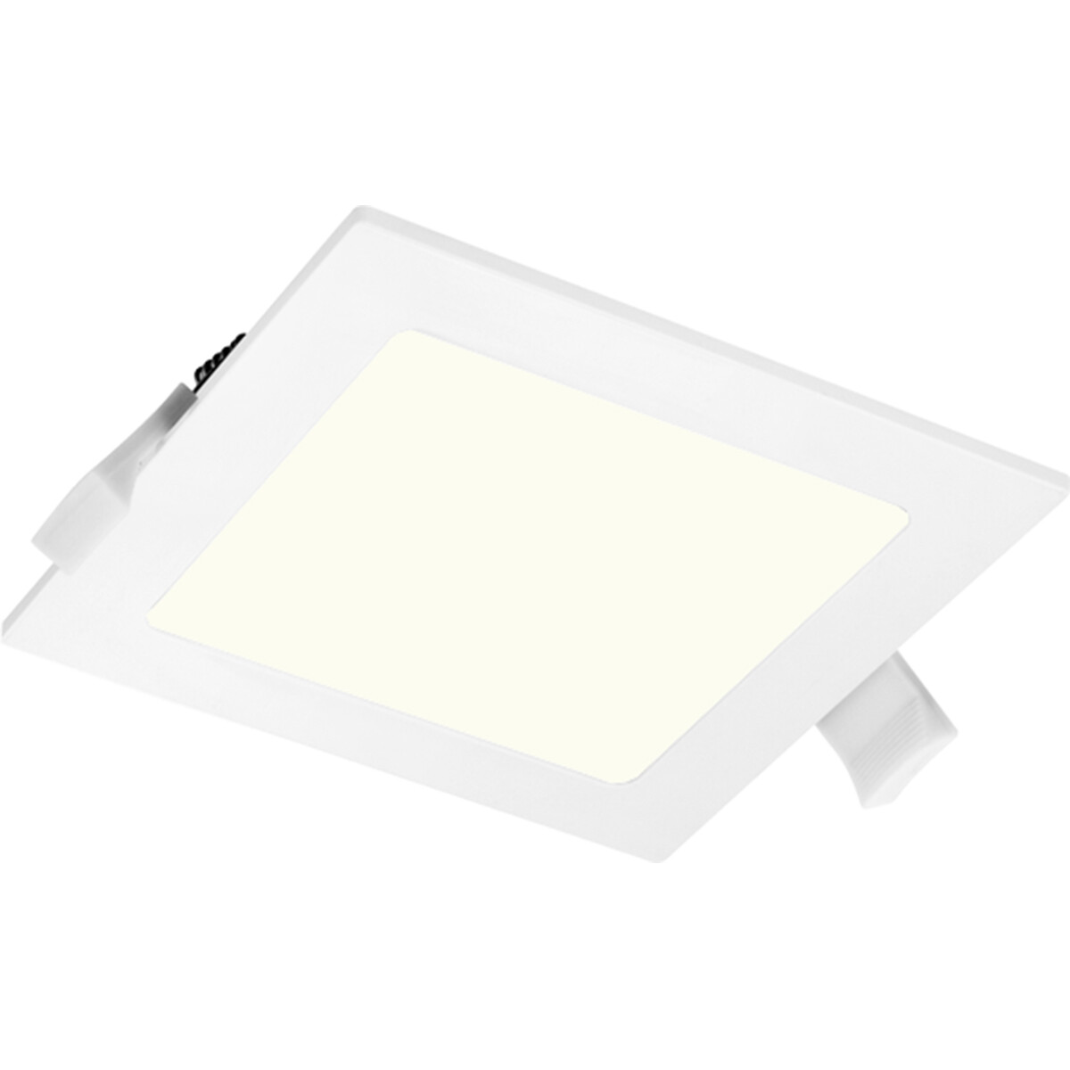 LED Downlight Slim Pro Aigi Suno Inbouw Vierkant 18W Natuurlijk Wit 4000K Mat Wit Kunststof