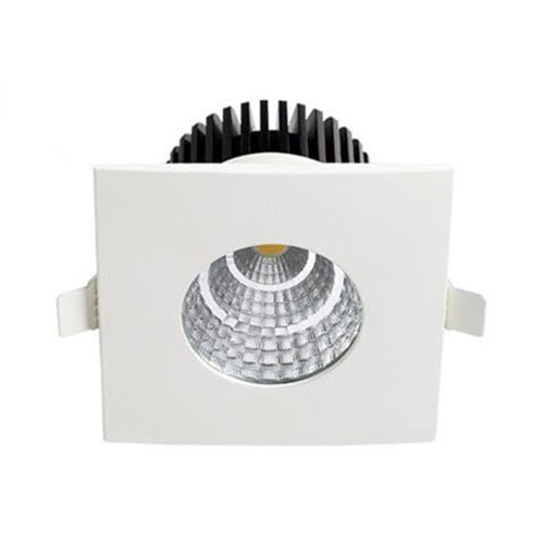 LED Spot - Inbouwspot - Vierkant 6W - Waterdicht IP65 - Natuurlijk Wit 4200K - Mat Wit Aluminium - 9