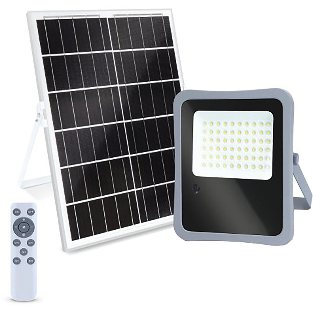 LED Floodlight op Zonne-energie - LED Schijnwerper - Aigi Florida - LED Solar Tuinverlichting Wandla