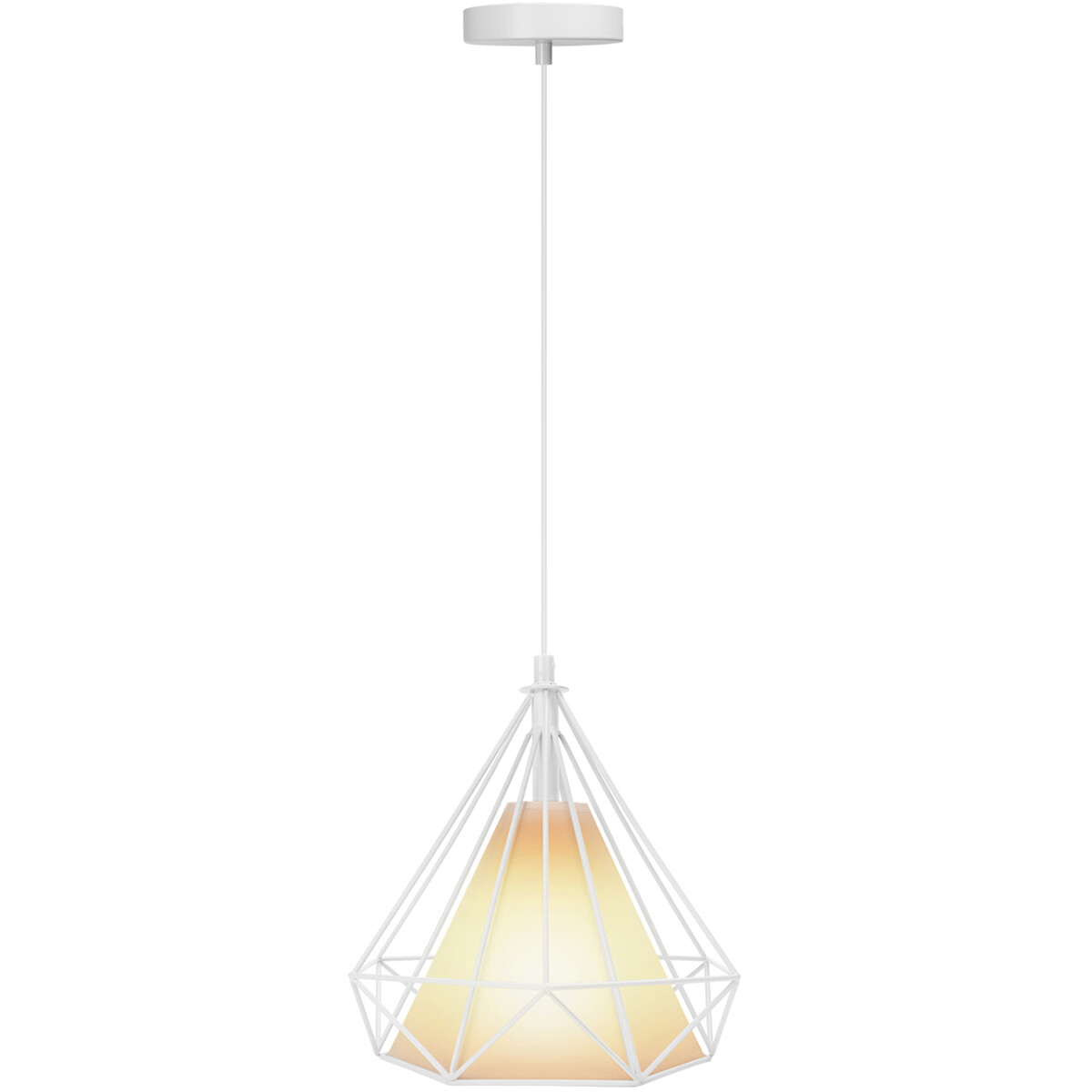 LED Hanglamp - Hangverlichting - Aigi Elsa - E27 Fitting - 1-lichts - Retro - Klassiek - Mat Wit - A