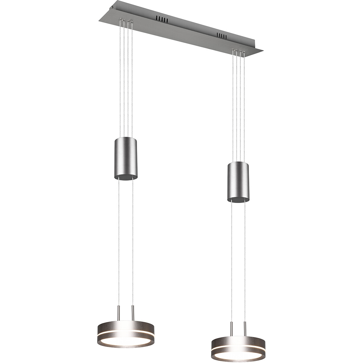 LED Hanglamp - Hangverlichting - Trion Franco - 14.4W - 2-lichts - Warm Wit 3000K - Dimbaar - Rond -