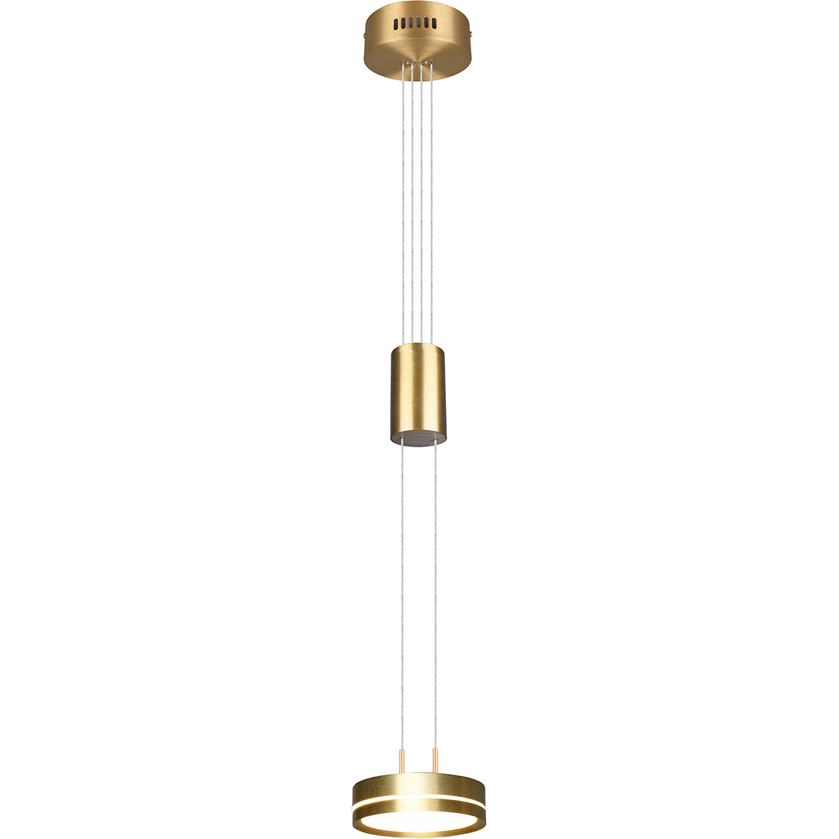 LED Hanglamp Hangverlichting Trion Franco 7.2W 1-lichts Warm Wit 3000K Rond Mat Goud Aluminium
