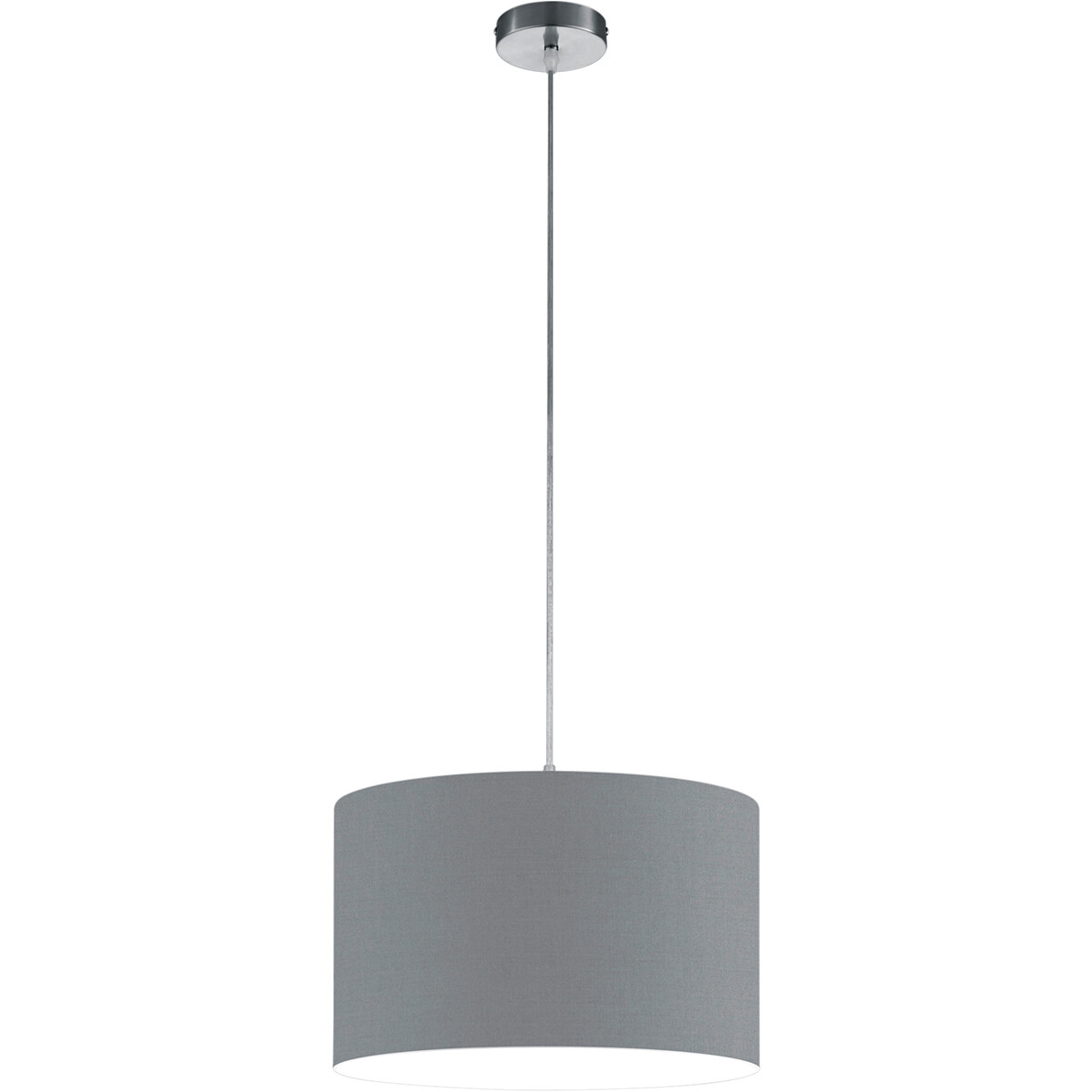 LED Hanglamp Hangverlichting Trion Hotia E27 Fitting 1-lichts Rond Mat Grijs Aluminium