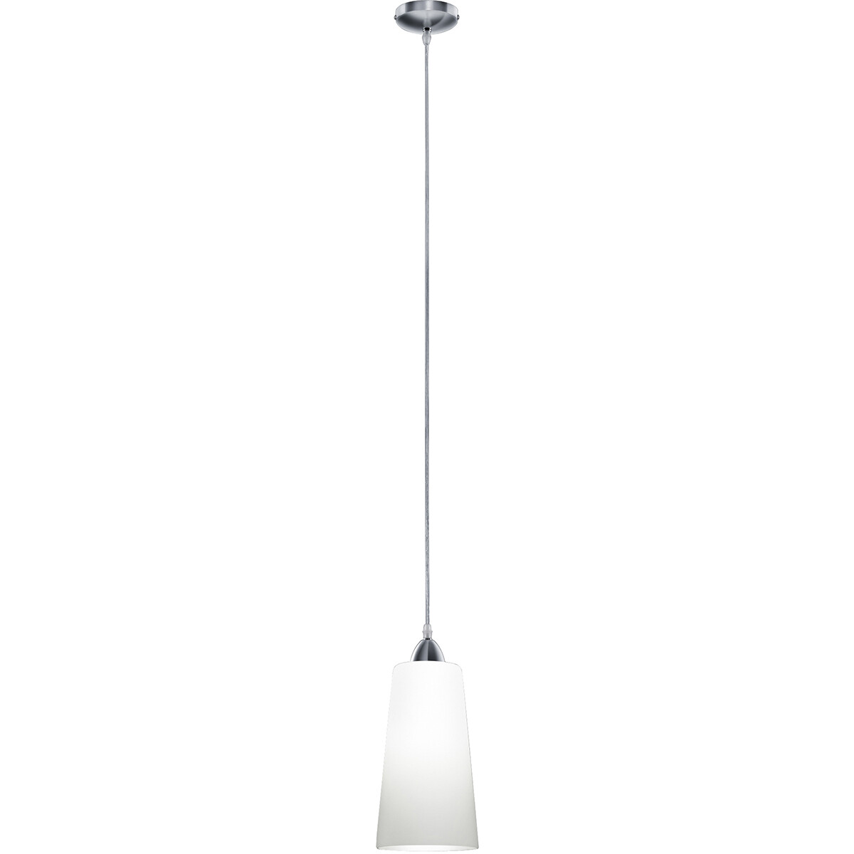 LED Hanglamp Hangverlichting Trion Konumo E27 Fitting 1-lichts Rond Mat Nikkel Aluminium