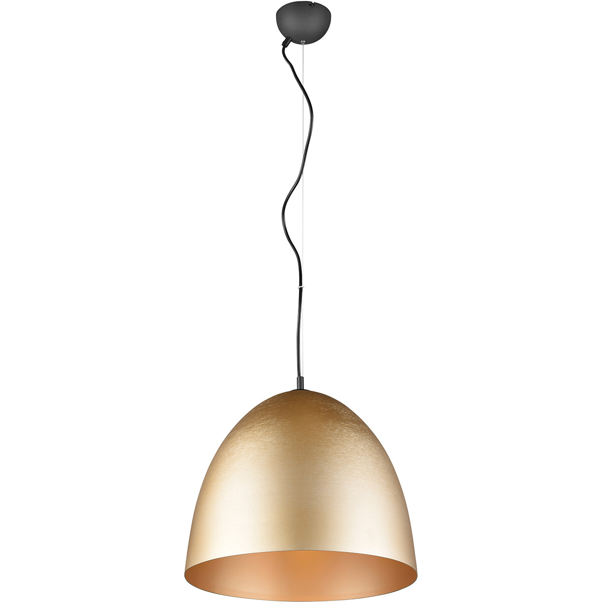 LED Hanglamp - Hangverlichting - Trion Lopez XL - E27 Fitting - 1-lichts - Rond - Mat Goud - Alumini