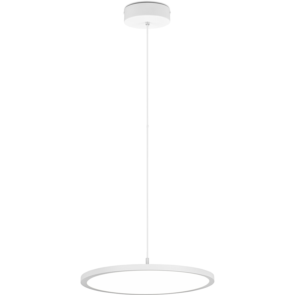 LED Hanglamp - Hangverlichting - Trion Trula - 29W - Natuurlijk Wit 4000K - Dimbaar - Rond - Mat Wit