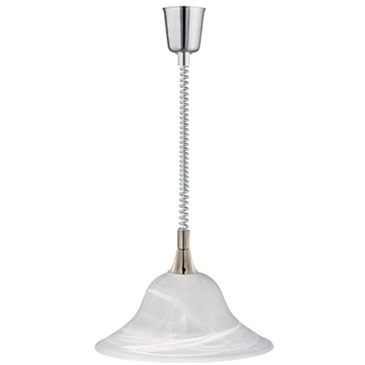 LED Hanglamp Hangverlichting Trion Voluna E27 Fitting Rond Mat Nikkel Aluminium