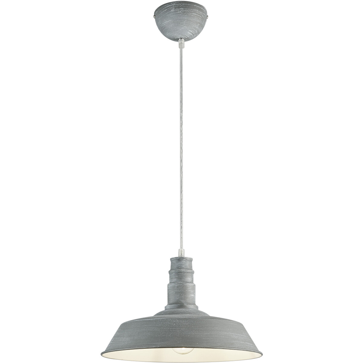 LED Hanglamp Hangverlichting Trion Wulo E27 Fitting Rond Beton Aluminium