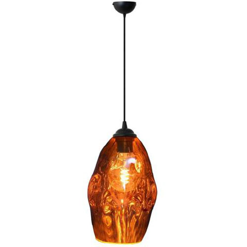 LED Hanglamp Meteorum Ovaal Koper Glas E27