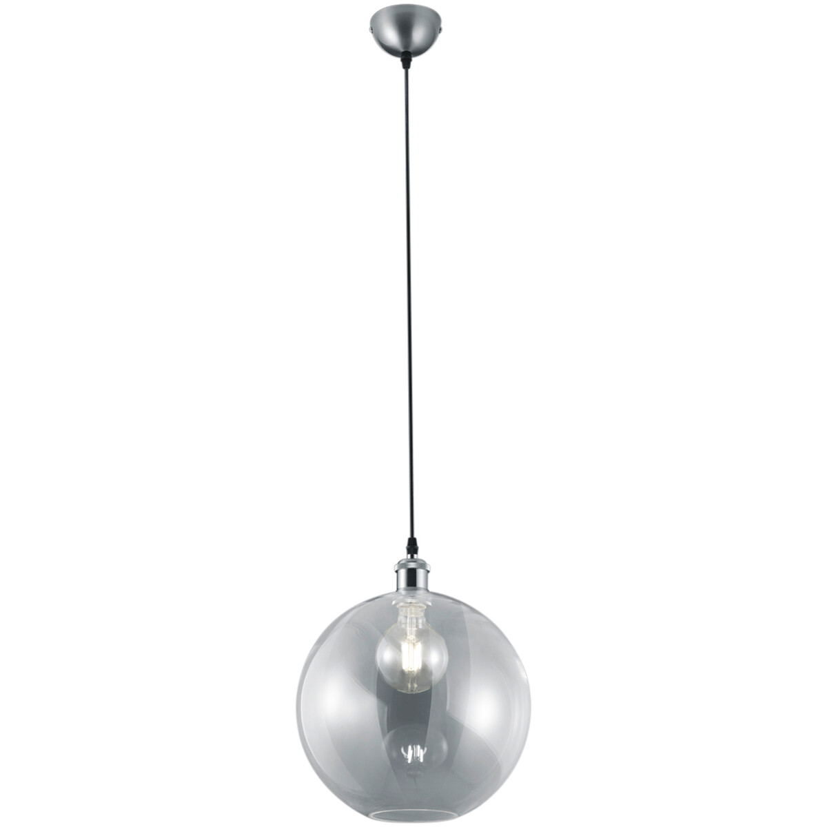 LED Hanglamp Trion Dini E27 Fitting Rond Mat Nikkel Aluminium