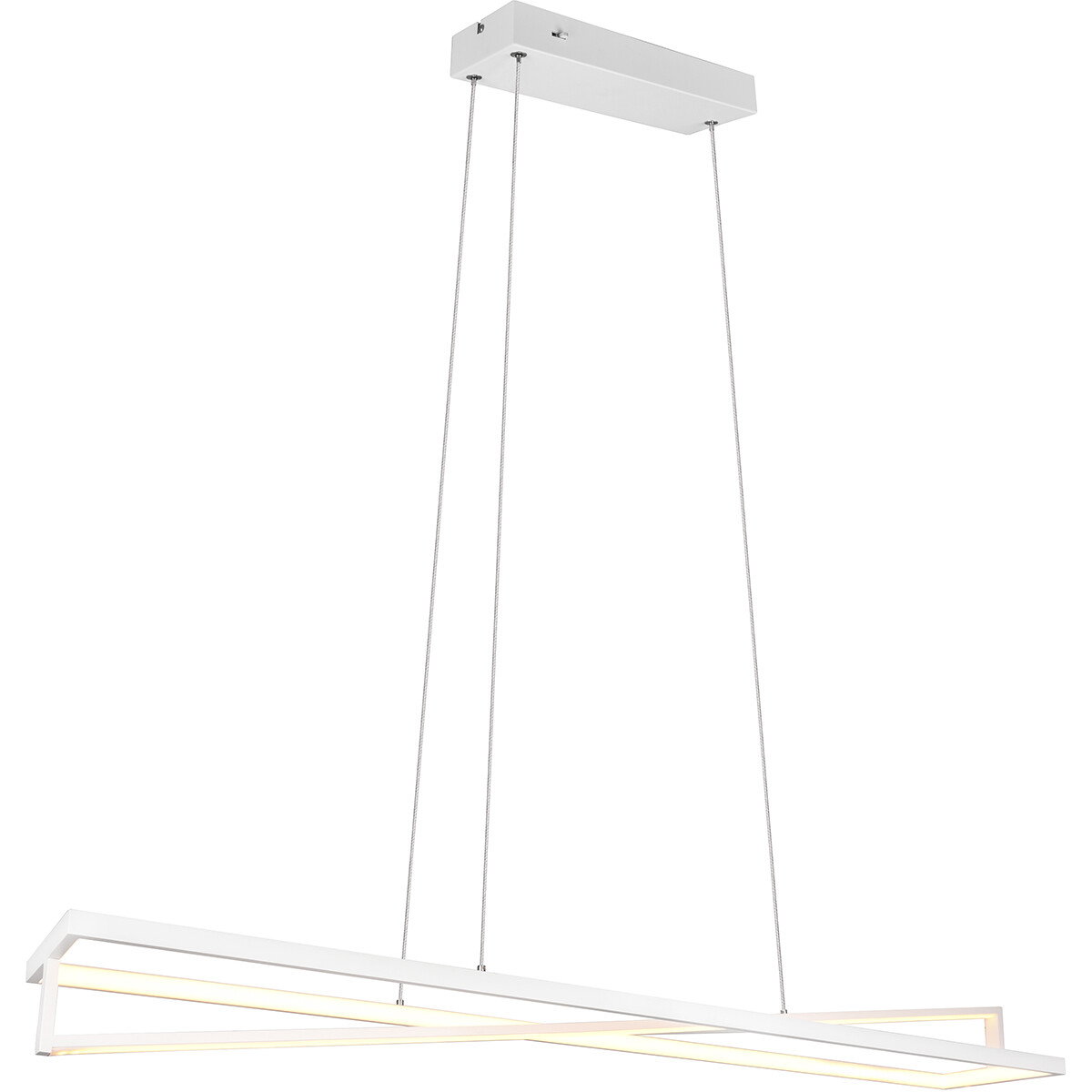 LED Hanglamp - Trion Ediyon - 35W - Aanpasbare Kleur - Dimbaar - Rechthoek - Mat Wit - Aluminium product afbeelding