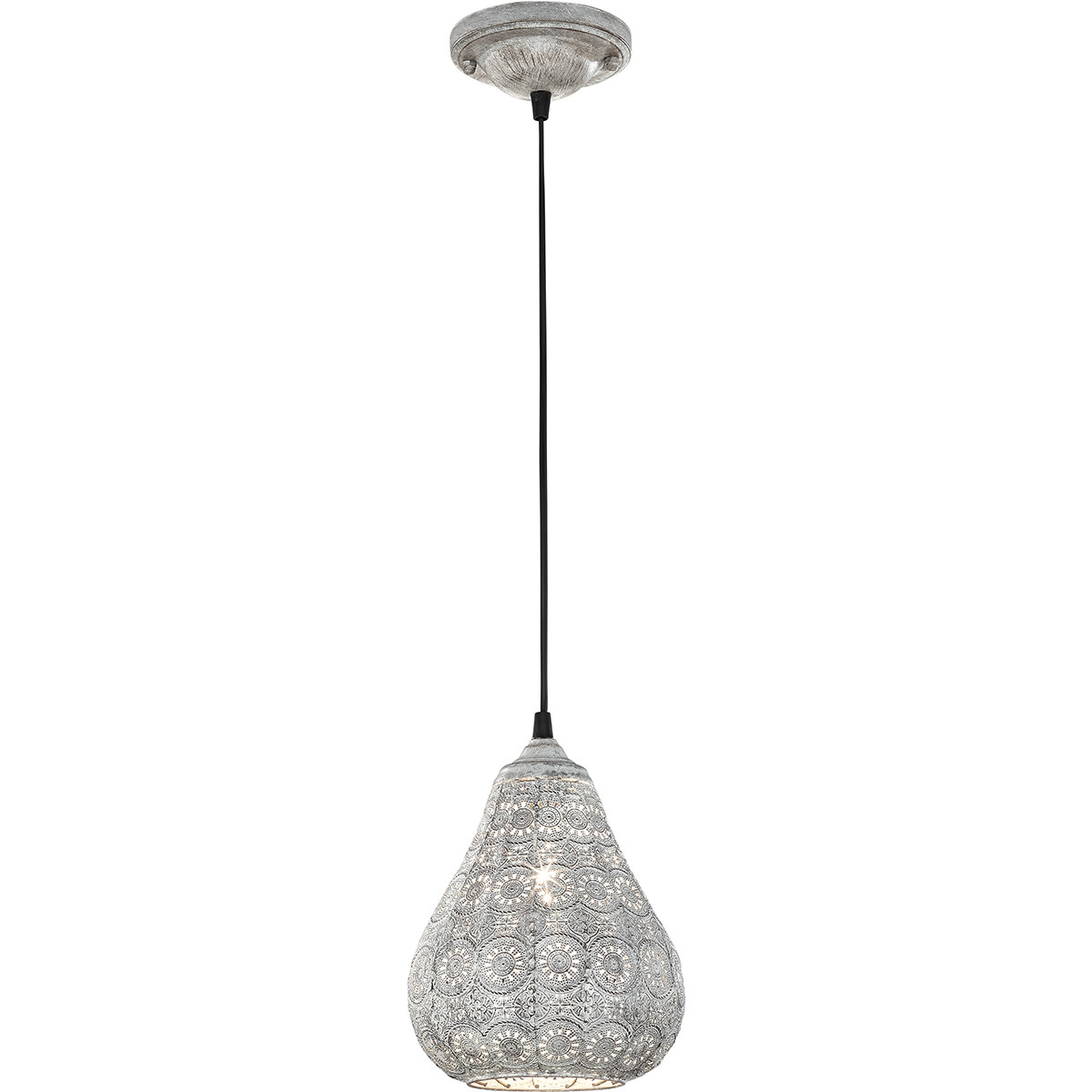 LED Hanglamp - Trion Jesma - E14 Fitting - Rond - Mat Grijs Aluminium product afbeelding