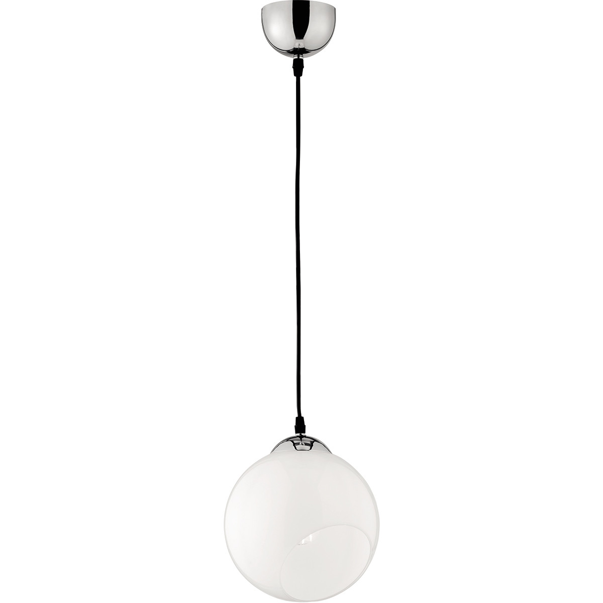 LED Hanglamp - Trion Klino - E27 Fitting - 1-lichts - Rond - Mat Chroom - Aluminium