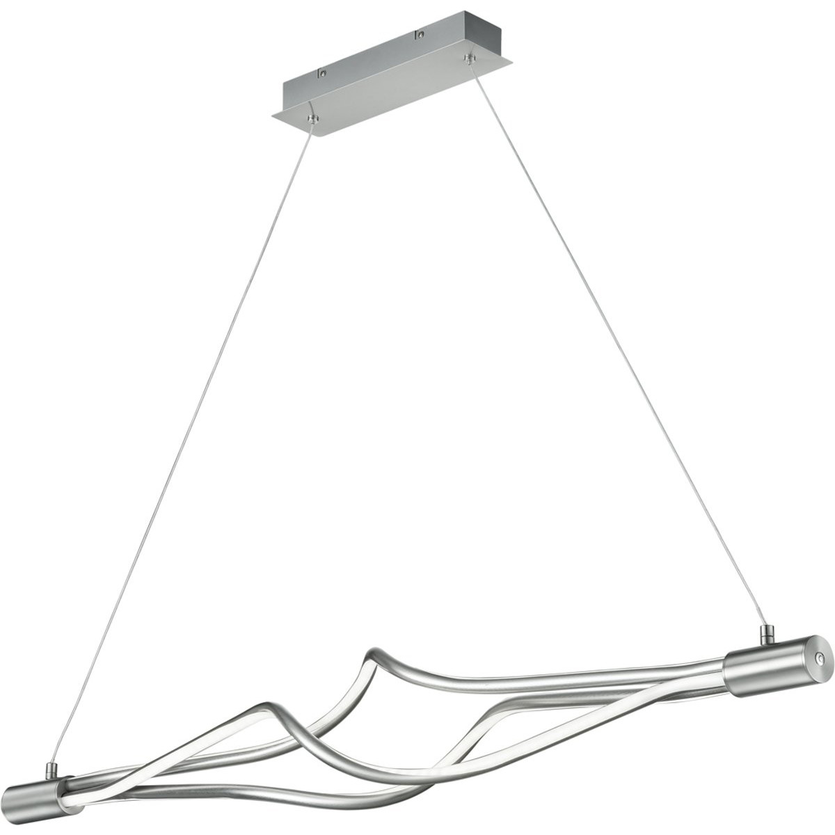 LED Hanglamp - Trion Lopy - 27W - Aanpasbare Kleur - 3-lichts - Dimbaar - Rechthoek - Mat Nikkel - Aluminium product afbeelding