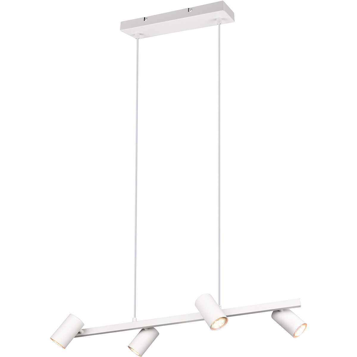 LED Hanglamp - Trion Milona - GU10 Fitting - 4-lichts - Rond - Mat Wit - Aluminium product afbeelding
