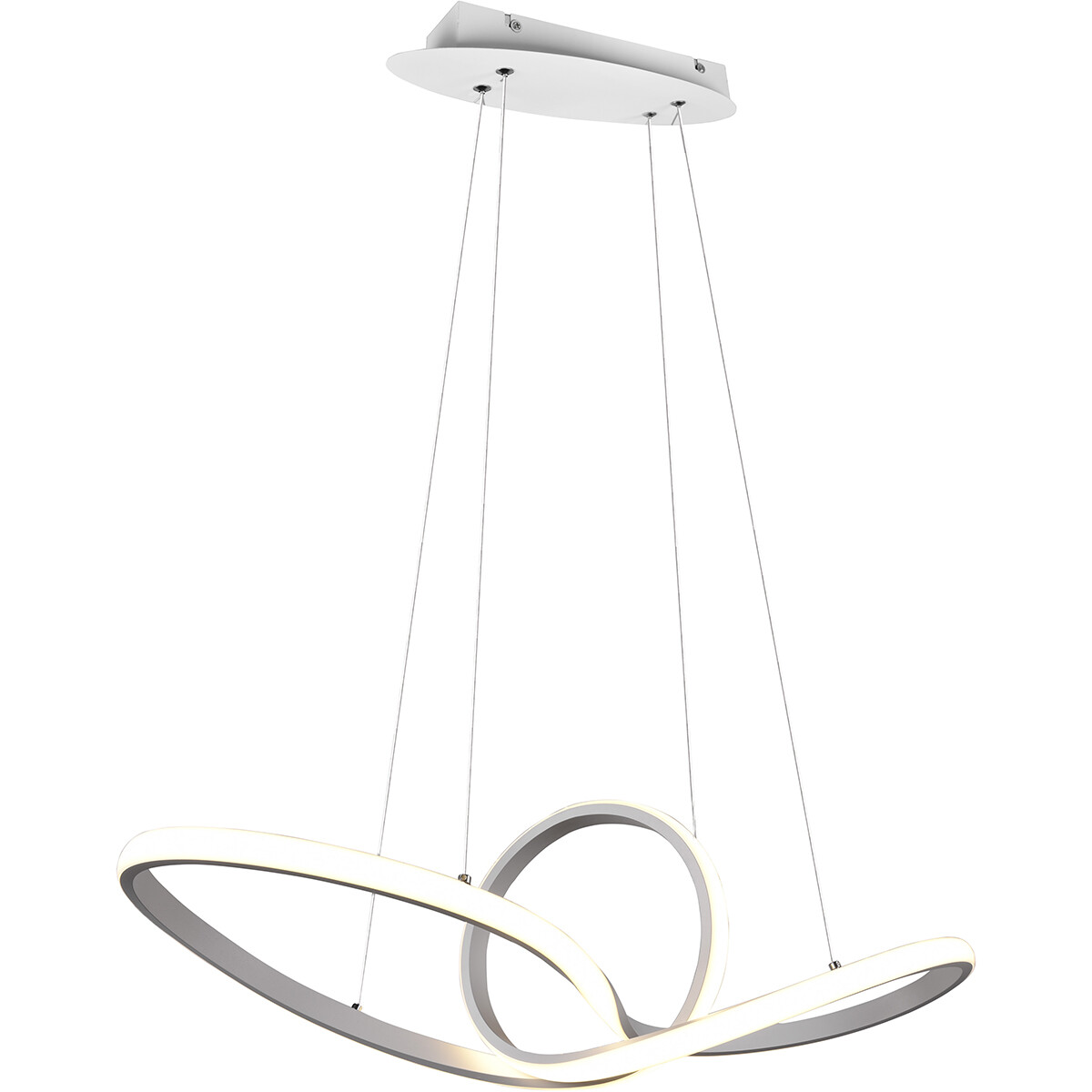 LED Hanglamp - Trion Sonso - 28W - Natuurlijk Wit 4000K - Dimbaar - Rond - Mat Wit - Aluminium product afbeelding