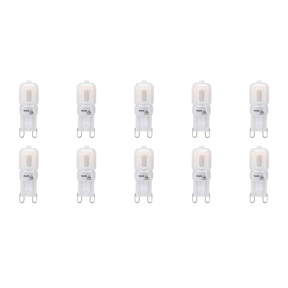 LED Lamp 10 Pack - Aigi - G9 Fitting - 2W - Warm Wit 3000K | Vervangt 18W product afbeelding