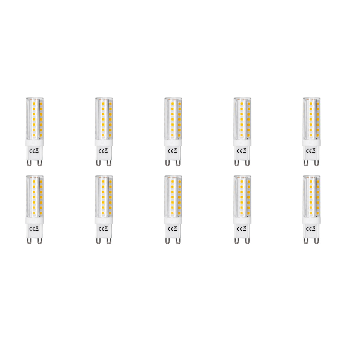 LED Lamp 10 Pack Aigi G9 Fitting 5W Warm Wit 3000K | Vervangt 45W